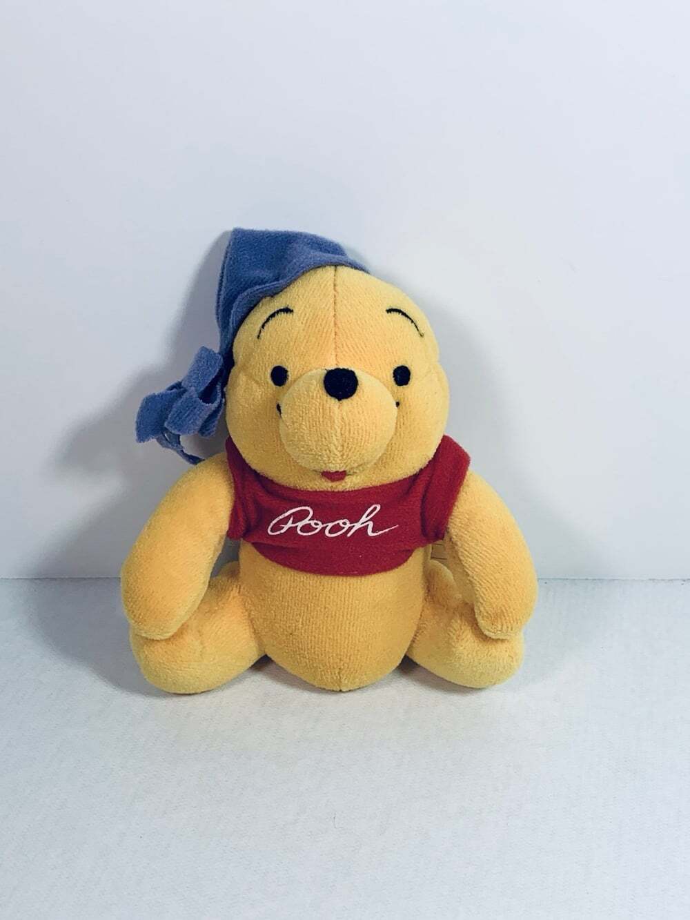 Winnie The Pooh with night cap red shirt small plush 2021